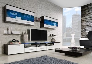 Вітальня Cama 1 венге-білий глянець CAMA MEBLE Польща